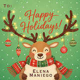 Christmas Reindeer Holiday GIft Tag