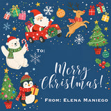 Jolly Christmas Symbols Holiday Gift Tag