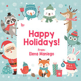 Jolly Christmas Friends Holiday Gift Tag