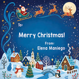 Happy Christmas Village Holiday Gift Tag