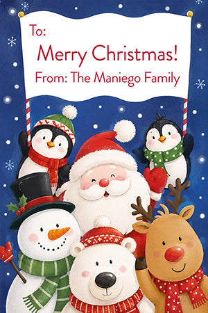 Merry Friends Christmas Holiday Gift Tag