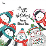 Cute Penguins Christmas Holiday Gift Tag