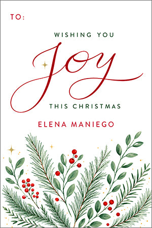 Artsy Joy Christmas Holiday Gift Tag