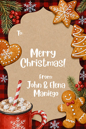 Gingerbread Spread Christmas Holiday Gift Tag
