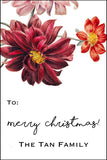 Botalical Flowery Christmas Gift Tag