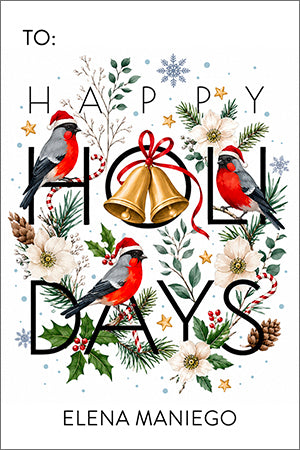 Festive Holidays Christmas Gift Tag