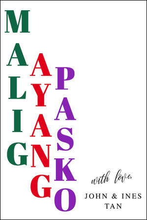 Maligayang Pasko Wordy Christmas Gift Tag