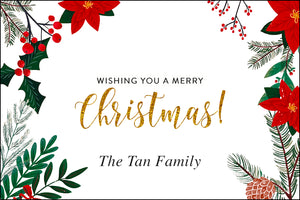 Pretty Floral Christmas Gift Tag