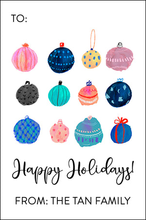 Decorative Balls Christmas Gift Tag