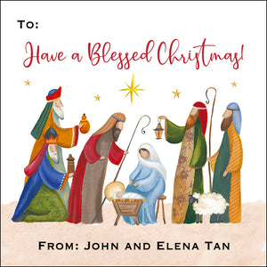 Holy Nativity Christmas Gift Tag