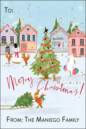 Happy Town Christmas Gift Tag