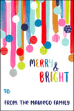 Merry Bright Christmas Gift Tag