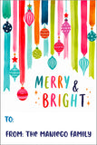 Merry Bright Christmas Gift Tag
