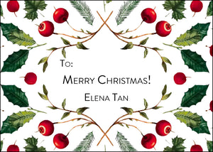 Holiday Garland Christmas Gift Tag