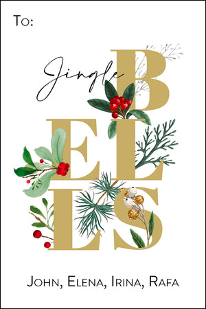 Jingle Bells Christmas Gift Tag