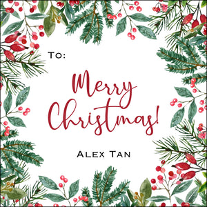 Most Festive Wreath Christmas Gift Tag