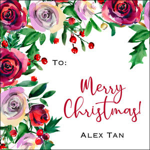 Most Floral Wreath Christmas Gift Tag