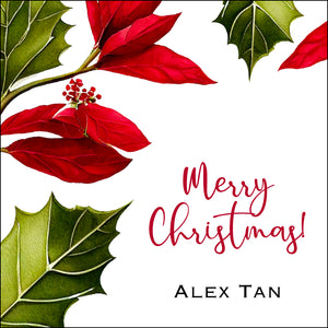 Holiday Florals Christmas Gift Tag