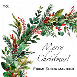 Glorious Wreath Christmas Gift Tag
