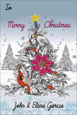 Snow Kissed Tree Christmas Gift Tag