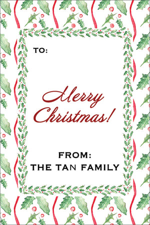 Green & Gleeful Christmas Gift Tag