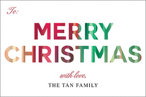 Festive Hues Christmas Gift Tag