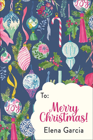 Merry Ornaments Christmas Gift Tag
