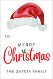 Santa Hat Christmas Gift Tag