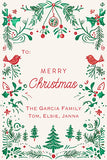 Hand Drawn Whimsical Christmas Gift Tag