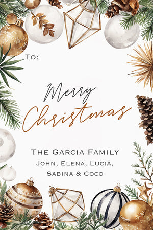 Rustic Pine and Decors Christmas Gift Tag