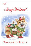 Cutest Corgi Christmas Gift Tag