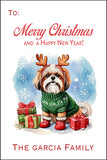 Cutest Shih Tzu Christmas Gift Tag