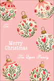 Pink Ornaments Christmas Gift Tag