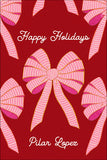 Vibrant Bow Christmas Gift Tag