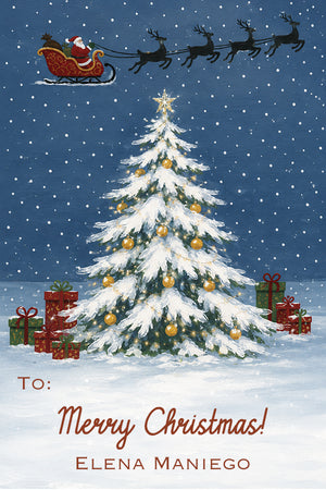 Magical Night Christmas Gift Tag