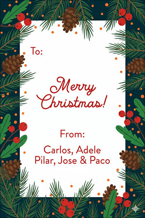 Festive Pines Christmas Gift Tag