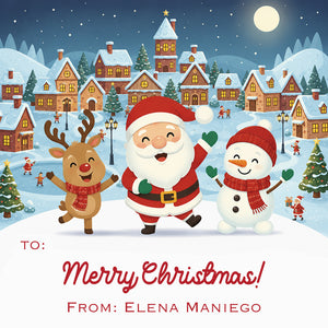 Santa Crew Christmas Gift Tag