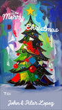 Artsy Tree Christmas Gift Tag