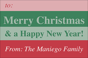 Color Block Personalized Christmas Gift Tags
