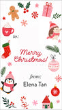 Whimsical Christmas Characters Personalized Gift Tags