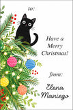 Christmas Cat Personalized Holiday Gift Tags