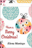 Exquisite Christmas Balls Holiday Gift Tag