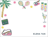 Personalized Tennis Notecards – Tennis Club Icons