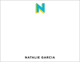 Personalized Layered Letter Monogram Notecards