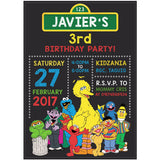 Sesame Street Themed Birthday Invitation