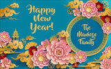 Exquisite Chinese New Year Blue Gift Tag