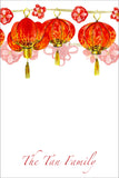 Lucky Lantern Blossom Pattern Gift Tag