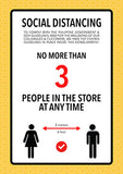 Social Distancing Rules Store Sign