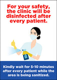 Clinic Disinfect Sign
