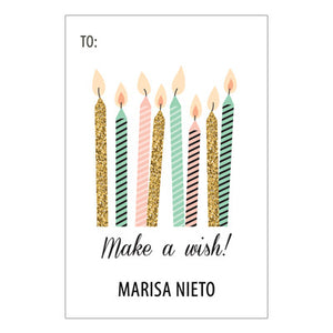 Make A Wish birthday gift tag